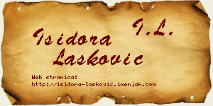 Isidora Lasković vizit kartica
